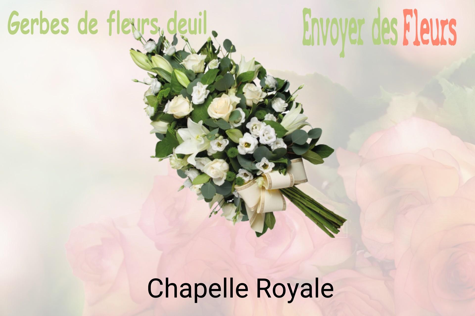 Gerbe de fleurs de deuil livrée à Chapelle-Royale